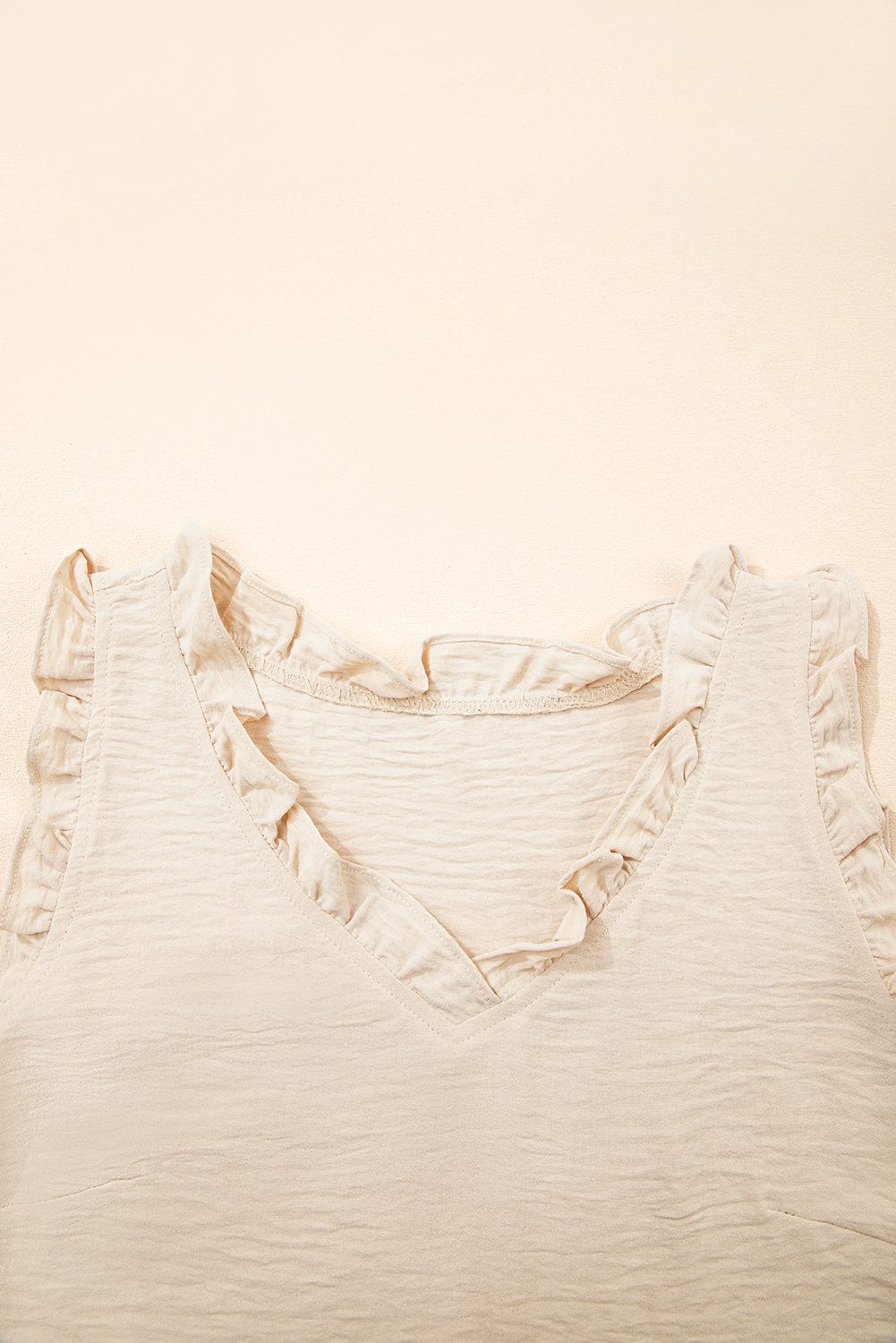 Soft Ruffle Trim Sleeveless Top-Tops-Krush Kandy, Women's Online Fashion Boutique Located in Phoenix, Arizona (Scottsdale Area)