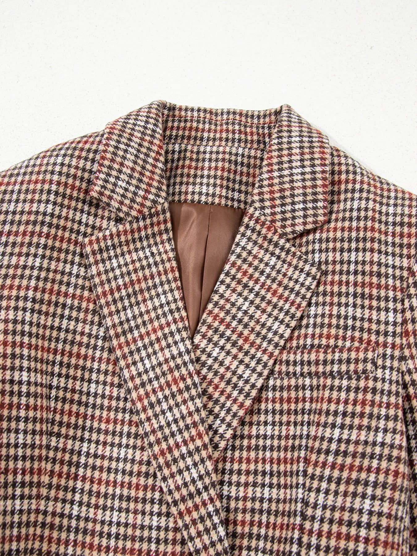 Houndstooth Lapel Collar Blazer-Blazers-Krush Kandy, Women's Online Fashion Boutique Located in Phoenix, Arizona (Scottsdale Area)