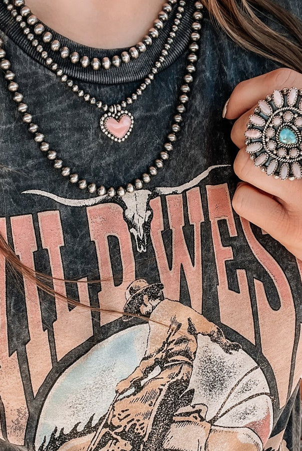 Stone Heart Desert Pearl Necklace-Necklaces-Krush Kandy, Women's Online Fashion Boutique Located in Phoenix, Arizona (Scottsdale Area)