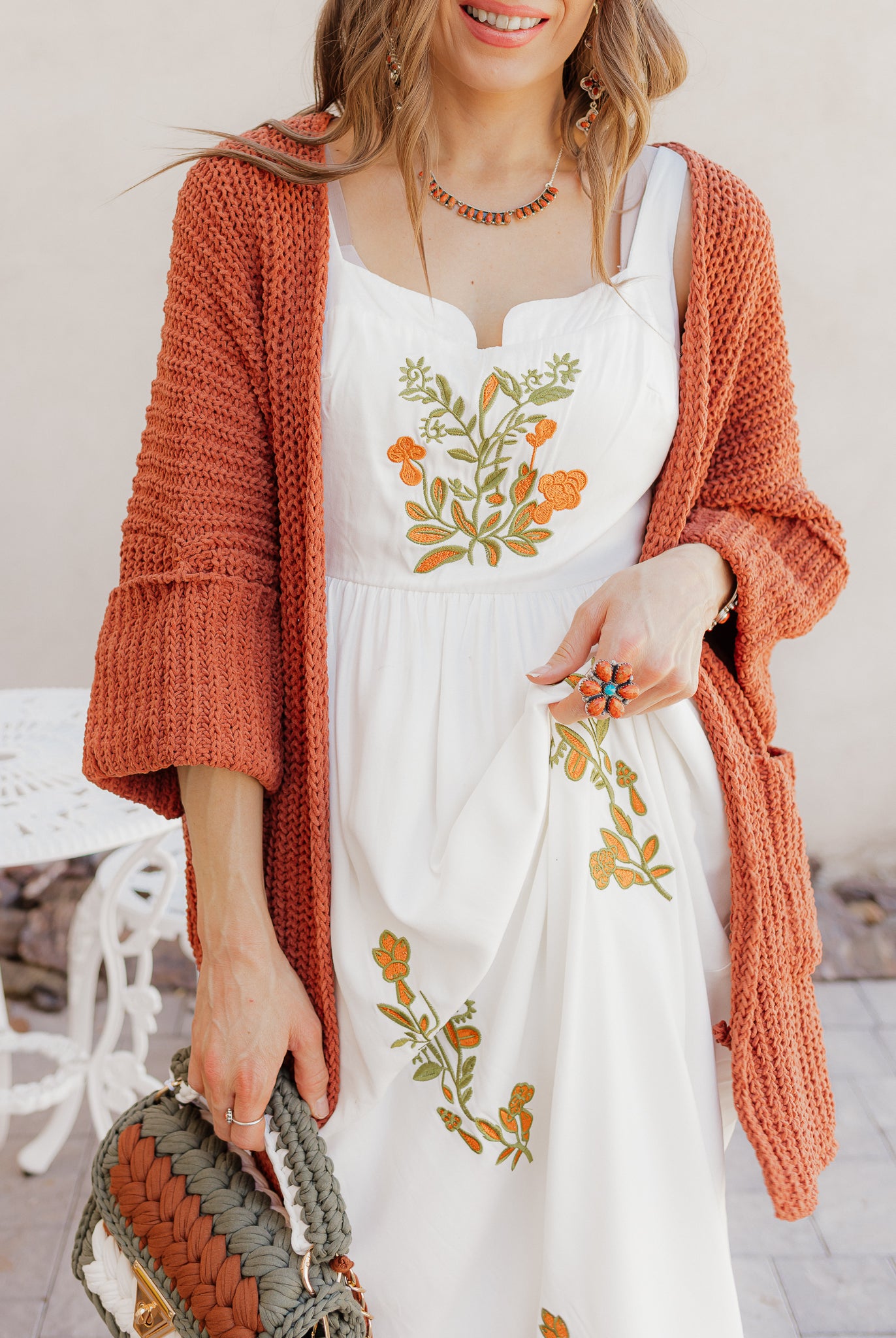 Floral Embroidered Maxi Dress-Dresses-Krush Kandy, Women's Online Fashion Boutique Located in Phoenix, Arizona (Scottsdale Area)