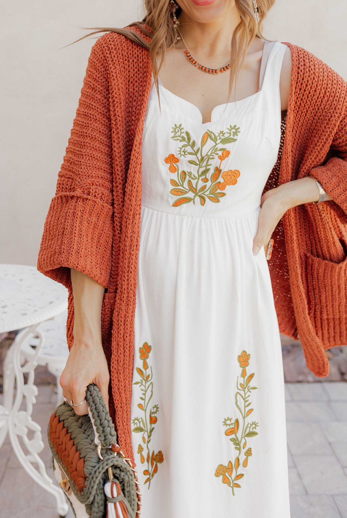 Floral Embroidered Maxi Dress-Dresses-Krush Kandy, Women's Online Fashion Boutique Located in Phoenix, Arizona (Scottsdale Area)