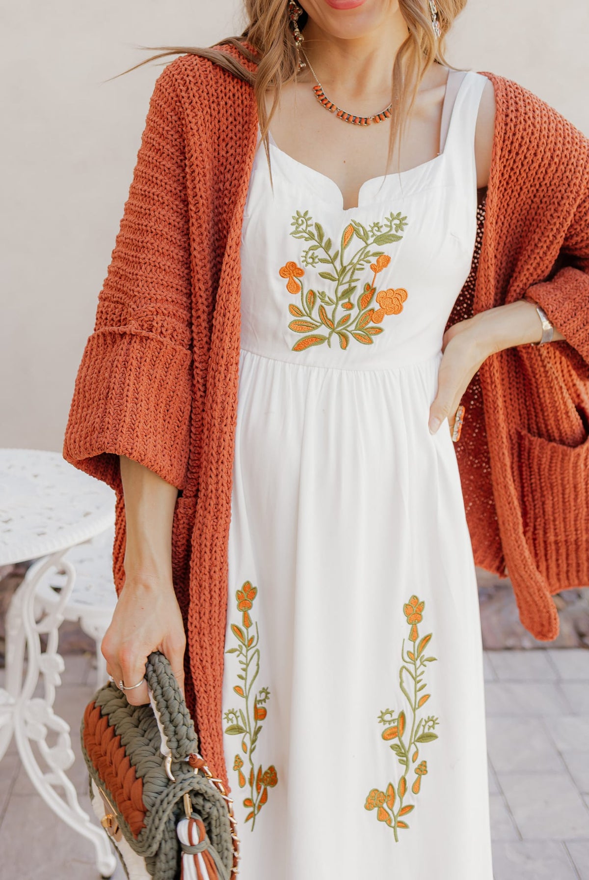 Floral Embroidered Maxi Dress-Dresses-Krush Kandy, Women's Online Fashion Boutique Located in Phoenix, Arizona (Scottsdale Area)