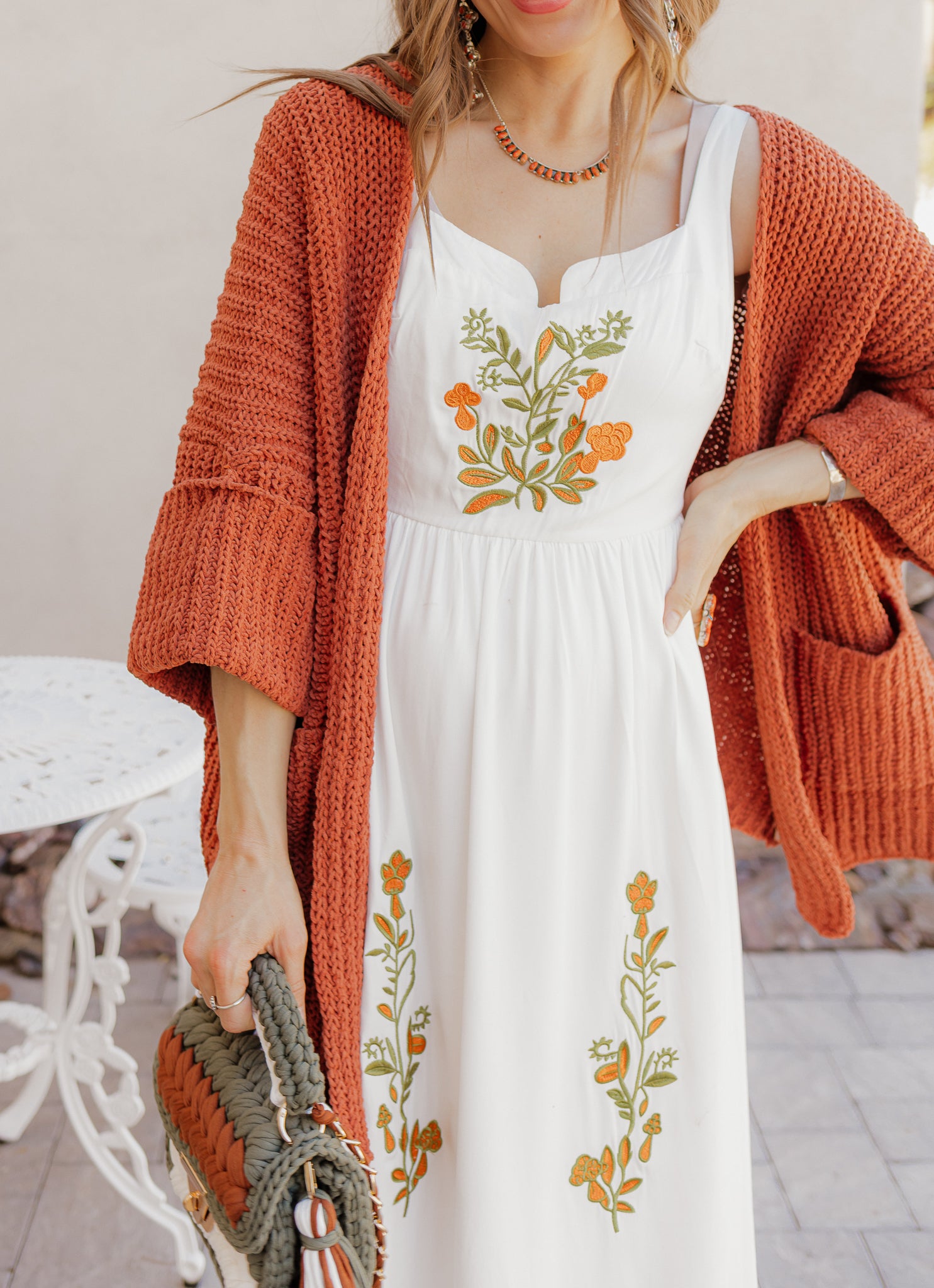 Floral Embroidered Maxi Dress-Dresses-Krush Kandy, Women's Online Fashion Boutique Located in Phoenix, Arizona (Scottsdale Area)