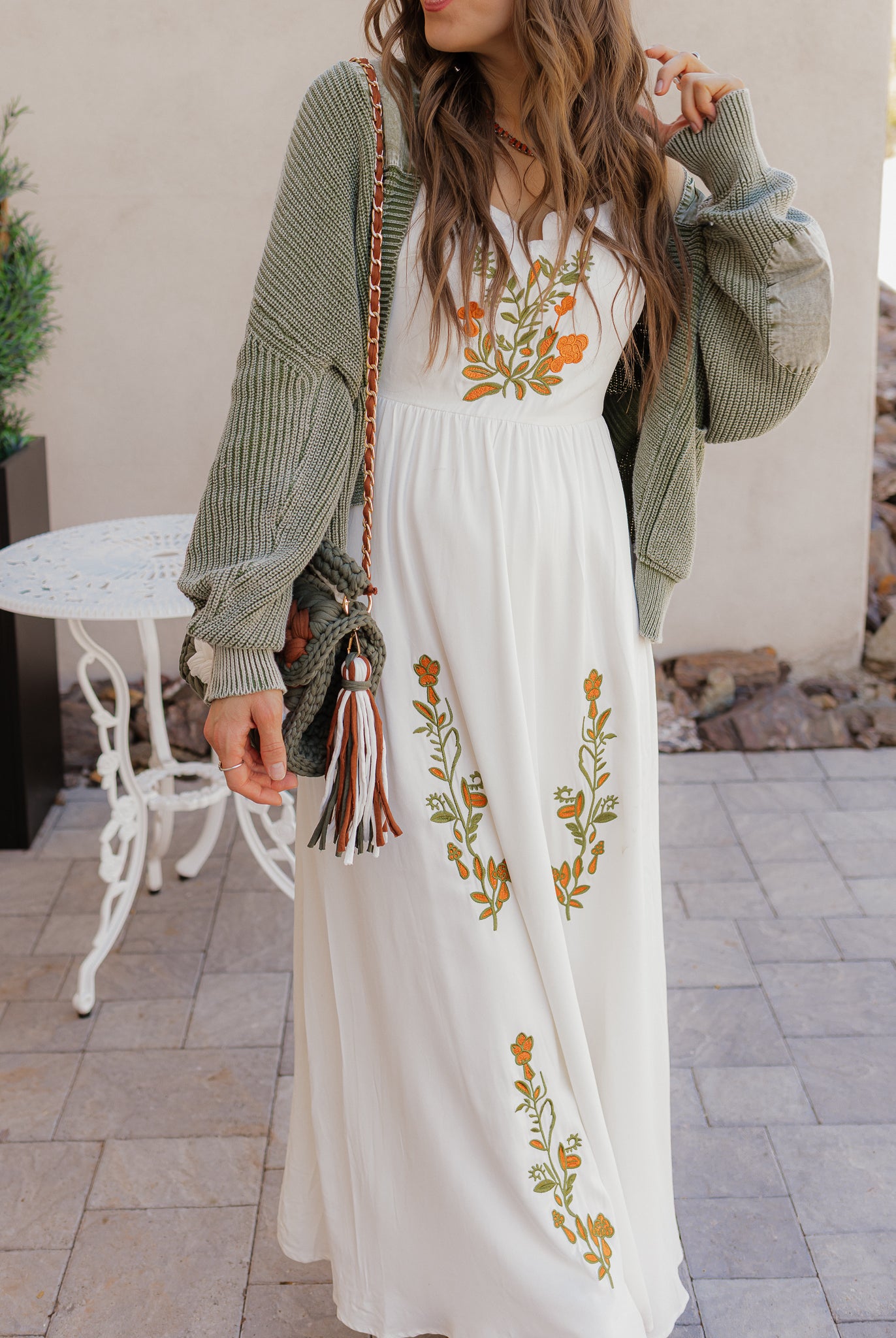 Floral Embroidered Maxi Dress-Dresses-Krush Kandy, Women's Online Fashion Boutique Located in Phoenix, Arizona (Scottsdale Area)