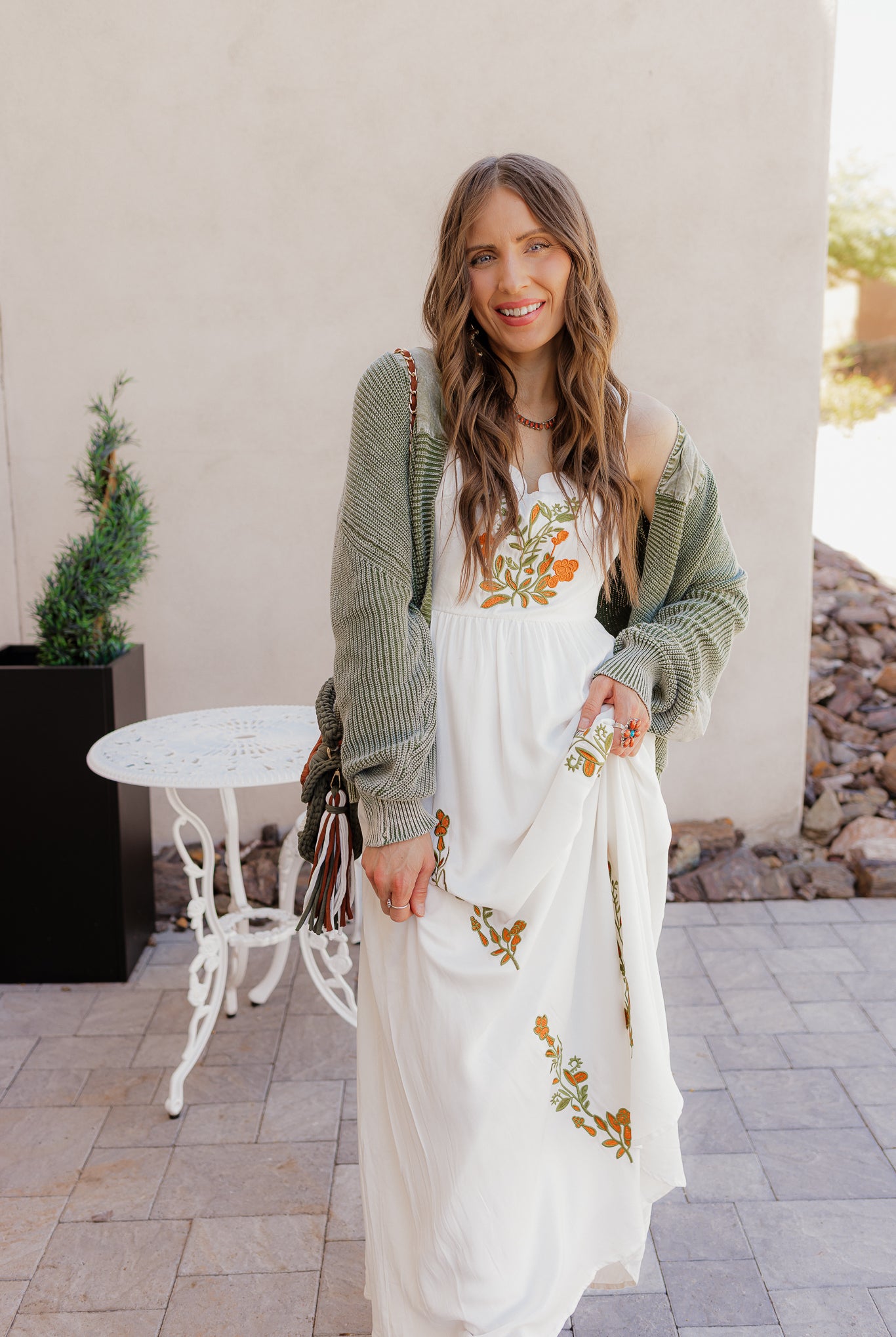 Floral Embroidered Maxi Dress-Dresses-Krush Kandy, Women's Online Fashion Boutique Located in Phoenix, Arizona (Scottsdale Area)