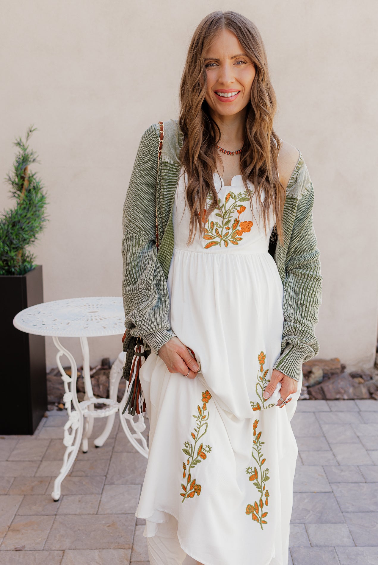 Floral Embroidered Maxi Dress-Dresses-Krush Kandy, Women's Online Fashion Boutique Located in Phoenix, Arizona (Scottsdale Area)