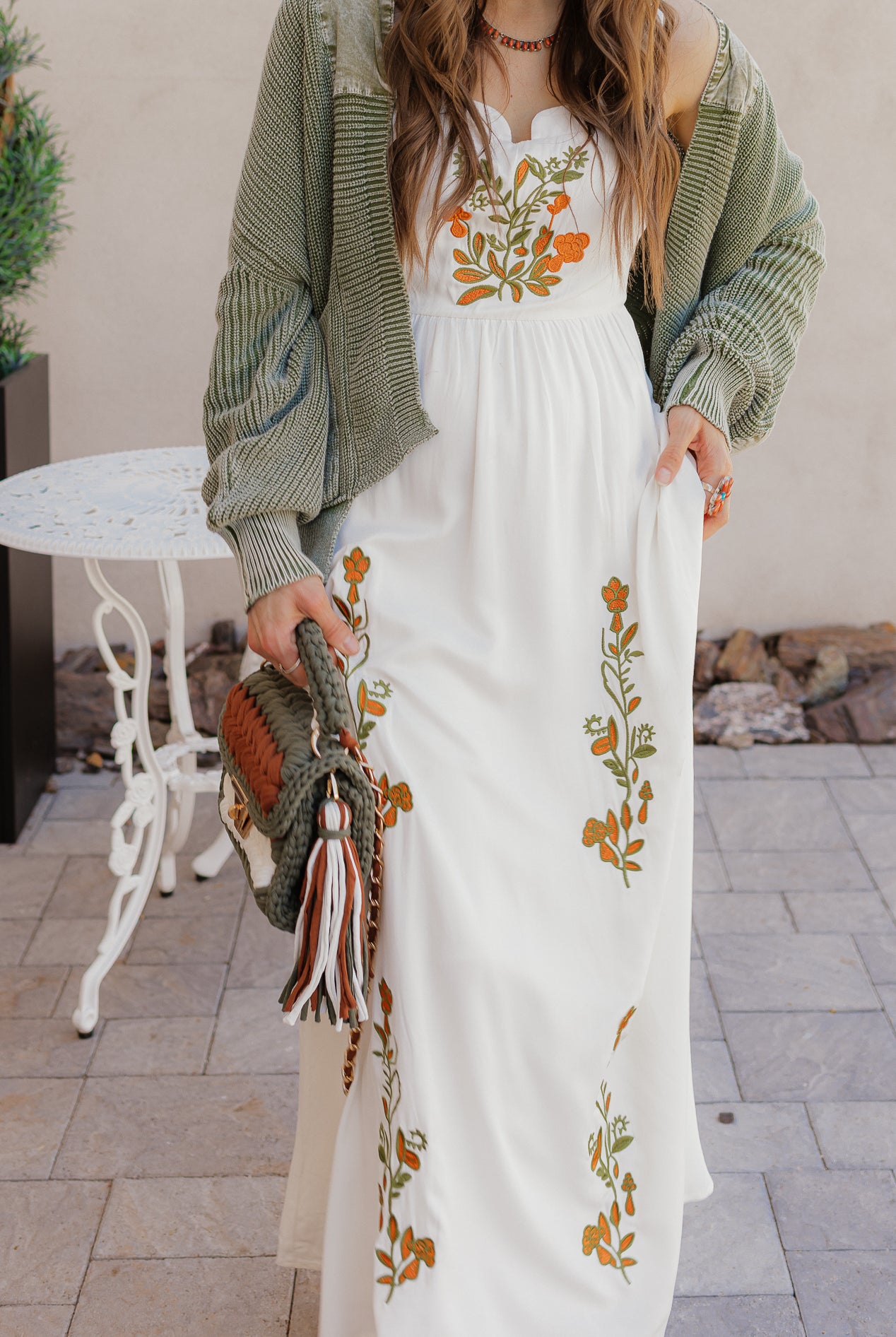 Floral Embroidered Maxi Dress-Dresses-Krush Kandy, Women's Online Fashion Boutique Located in Phoenix, Arizona (Scottsdale Area)