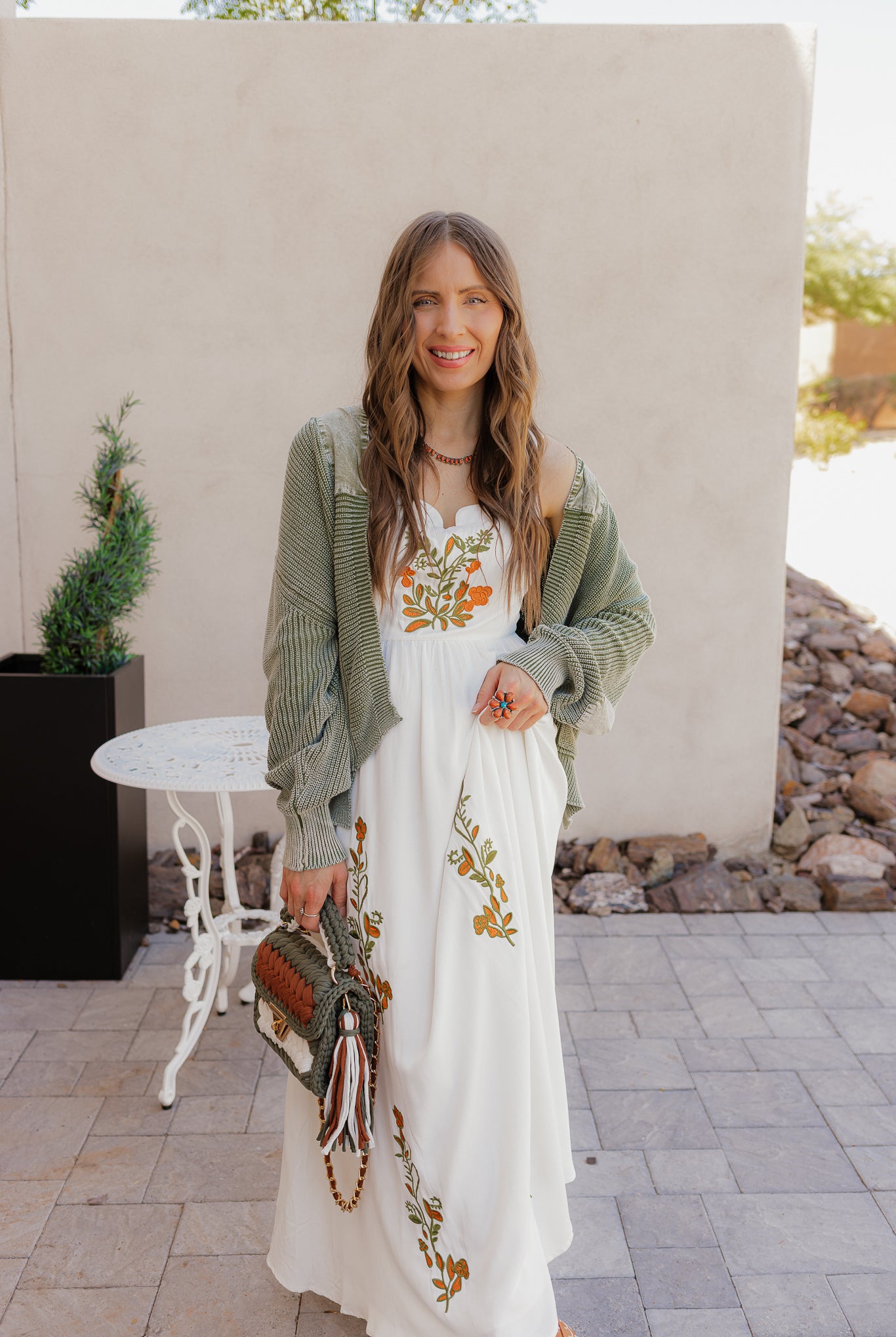 Floral Embroidered Maxi Dress-Dresses-Krush Kandy, Women's Online Fashion Boutique Located in Phoenix, Arizona (Scottsdale Area)