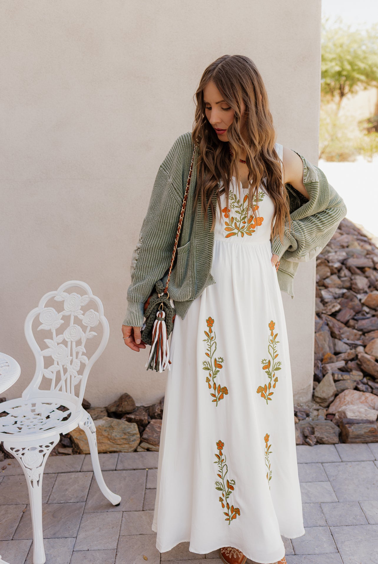 Floral Embroidered Maxi Dress-Dresses-Krush Kandy, Women's Online Fashion Boutique Located in Phoenix, Arizona (Scottsdale Area)