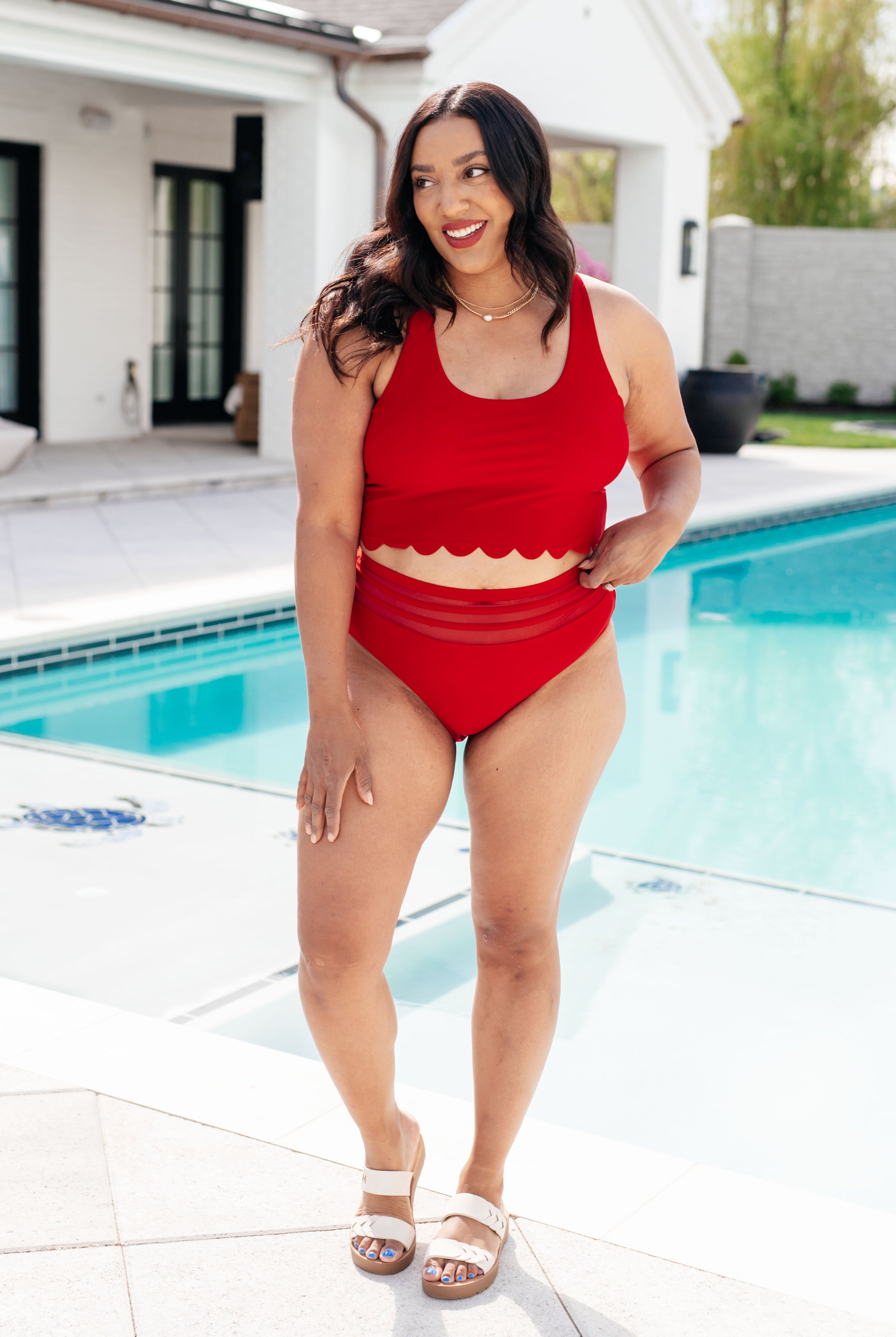 Tonga Scalloped Swim Top-Swimwear-Krush Kandy, Women's Online Fashion Boutique Located in Phoenix, Arizona (Scottsdale Area)