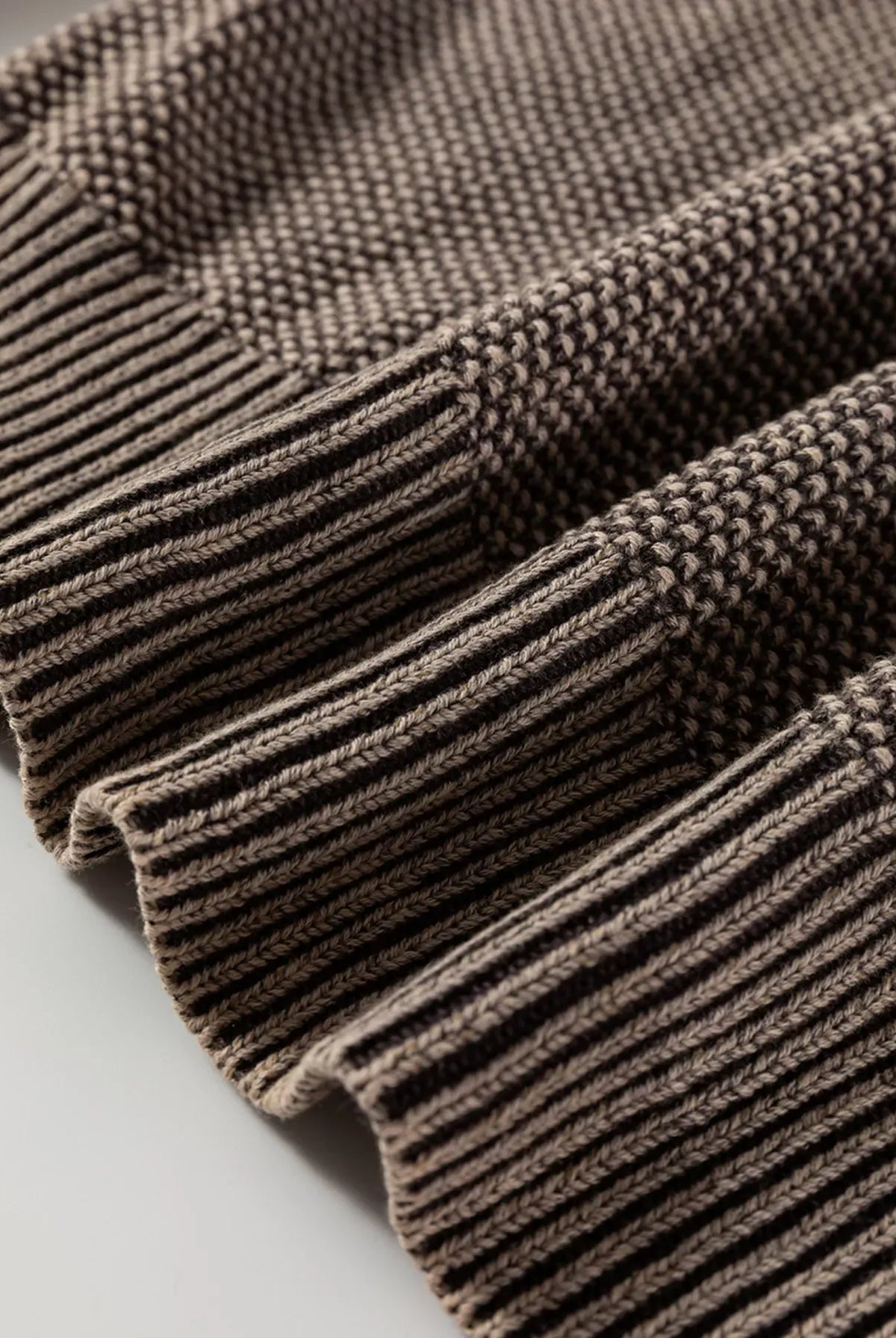 Contrast Cable Knit Sleeve Casual Sweater-Sweaters-Krush Kandy, Women's Online Fashion Boutique Located in Phoenix, Arizona (Scottsdale Area)