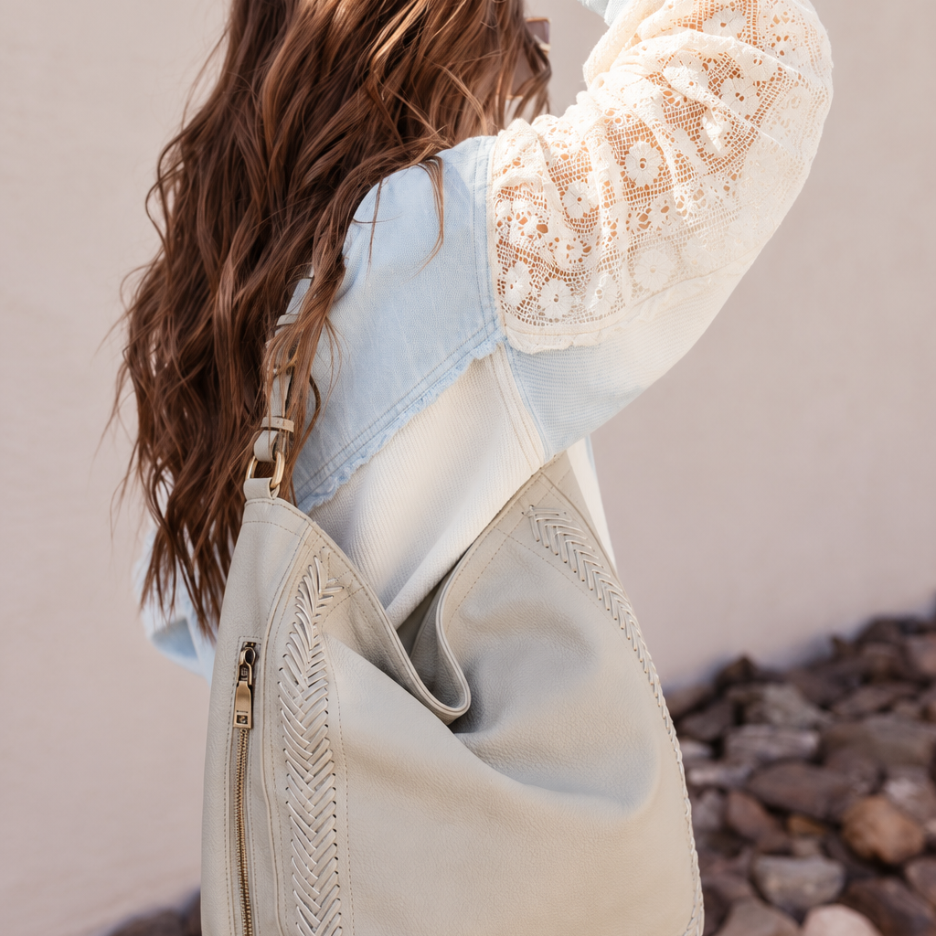 POL Lace Jean Jacket
