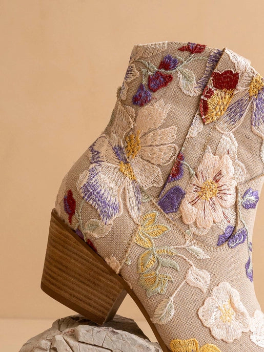 The Wanda Floral Applique Western Boot-Boots-Krush Kandy, Women's Online Fashion Boutique Located in Phoenix, Arizona (Scottsdale Area)