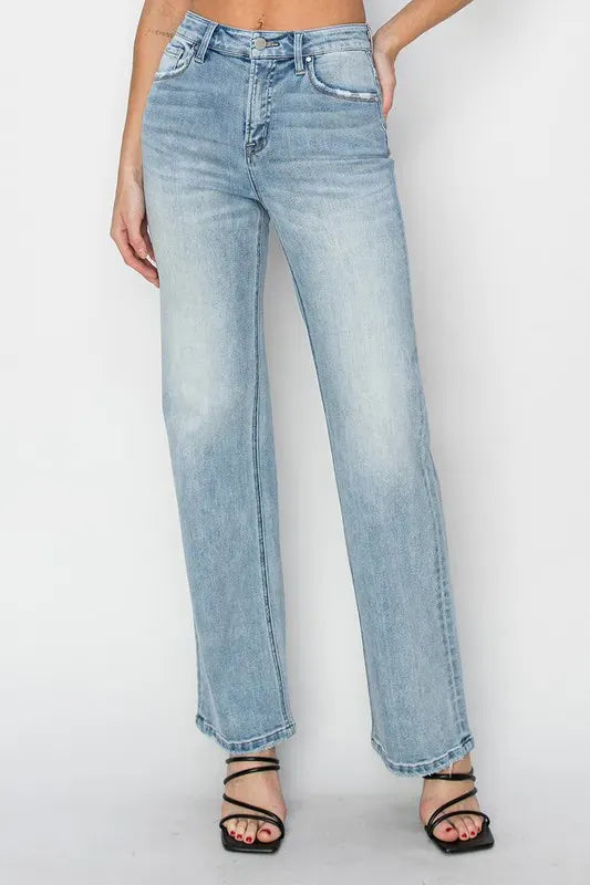 RISEN Full Size High Rise Straight Jeans Plus Size-Jeans-Krush Kandy, Women's Online Fashion Boutique Located in Phoenix, Arizona (Scottsdale Area)