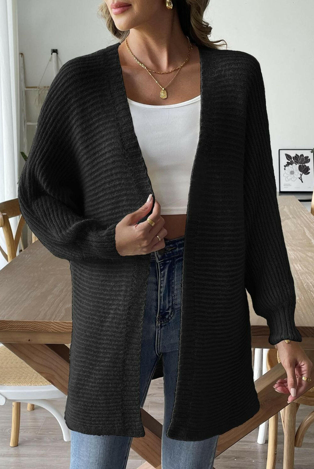 Open Front Long Sleeve Cardigan-Krush Kandy, Women's Online Fashion Boutique Located in Phoenix, Arizona (Scottsdale Area)