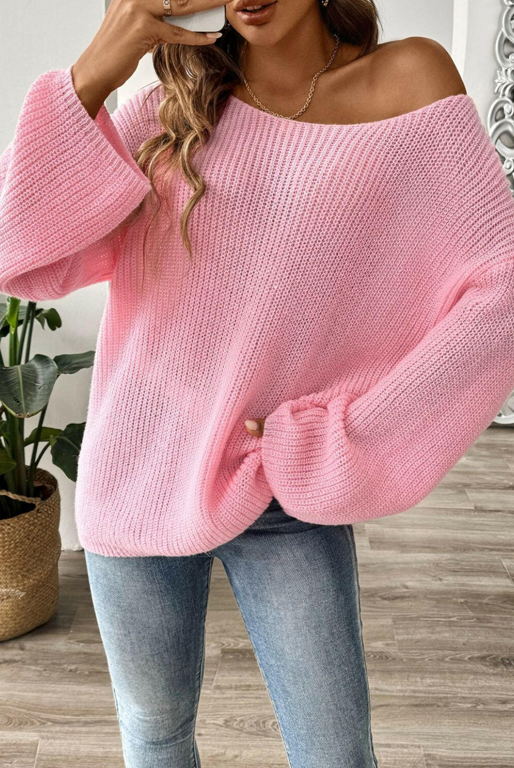 Round Neck Long Sleeve Sweater-Krush Kandy, Women's Online Fashion Boutique Located in Phoenix, Arizona (Scottsdale Area)
