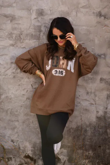 John 3:16 Faith Sweatshirt - MADE TO ORDER-Graphic Tees-Krush Kandy, Women's Online Fashion Boutique Located in Phoenix, Arizona (Scottsdale Area)