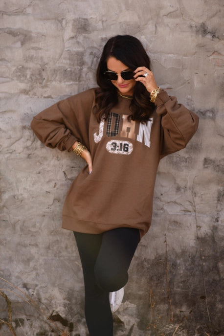 John 3:16 Faith Sweatshirt - MADE TO ORDER-Graphic Tees-Krush Kandy, Women's Online Fashion Boutique Located in Phoenix, Arizona (Scottsdale Area)
