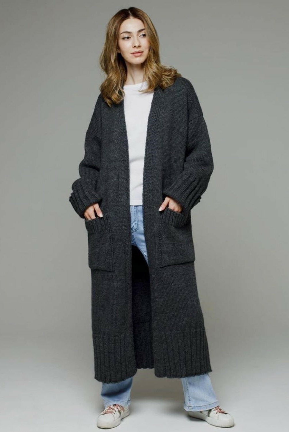 Pocketed Open Front Dropped Shoulder Cardigan-Krush Kandy, Women's Online Fashion Boutique Located in Phoenix, Arizona (Scottsdale Area)