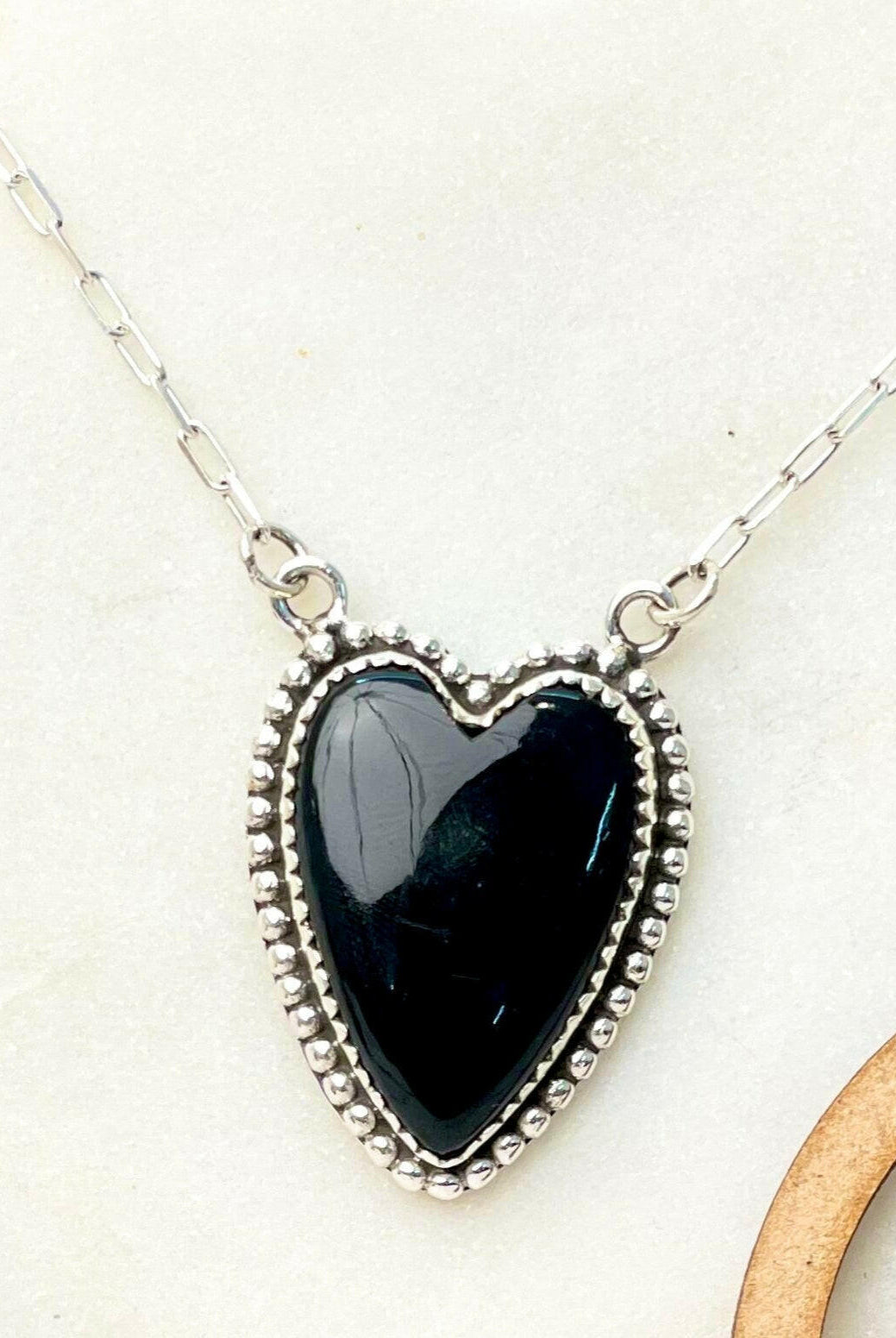 Long Heart Stone Slab Necklace MADE TO ORDER-Necklaces-Krush Kandy, Women's Online Fashion Boutique Located in Phoenix, Arizona (Scottsdale Area)