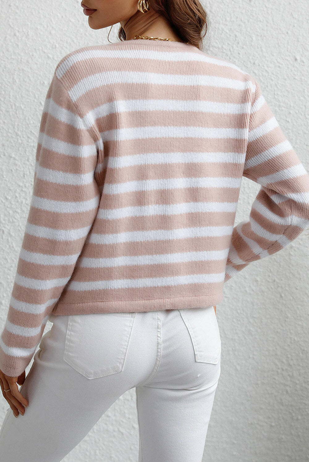 Striped Button Down Long Sleeve Cardigan-Krush Kandy, Women's Online Fashion Boutique Located in Phoenix, Arizona (Scottsdale Area)