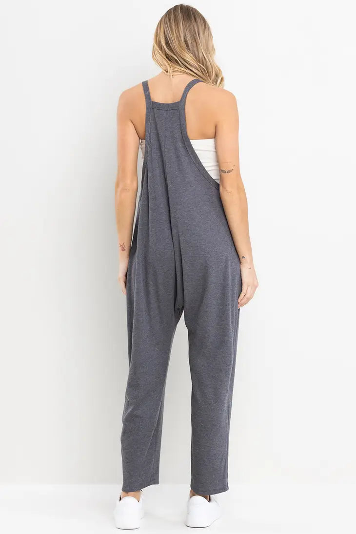 Solid Harem Jumpsuit with Pockets-Jumpsuits & Rompers-Krush Kandy, Women's Online Fashion Boutique Located in Phoenix, Arizona (Scottsdale Area)