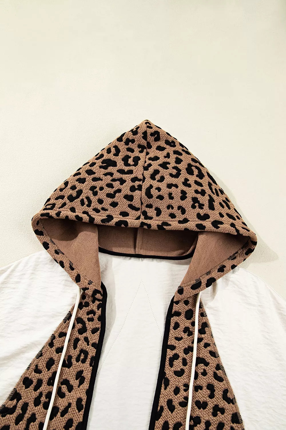 Drawstring Leopard Long Sleeve Hooded Jacket-Jacket-Krush Kandy, Women's Online Fashion Boutique Located in Phoenix, Arizona (Scottsdale Area)