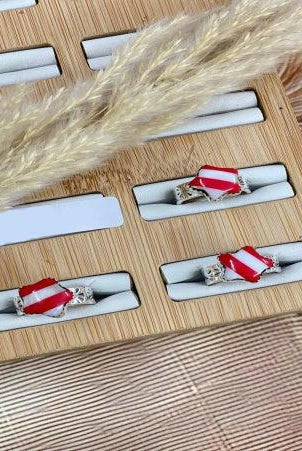 Star Stripe Stamped Ring-Ring Sizers-Krush Kandy, Women's Online Fashion Boutique Located in Phoenix, Arizona (Scottsdale Area)