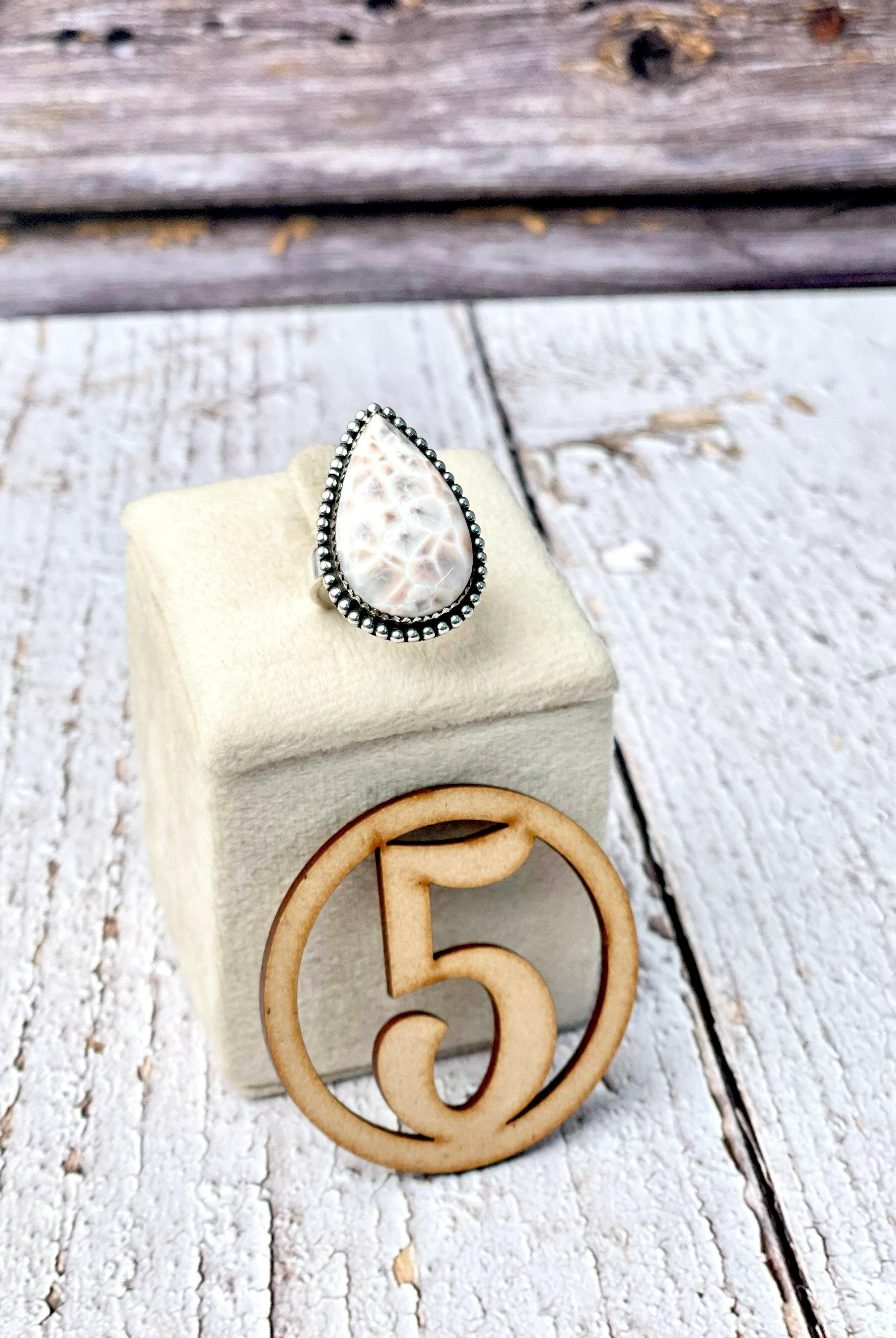 One Of A Kind Pink Larimar Slab Rings-Ring Sizers-Krush Kandy, Women's Online Fashion Boutique Located in Phoenix, Arizona (Scottsdale Area)