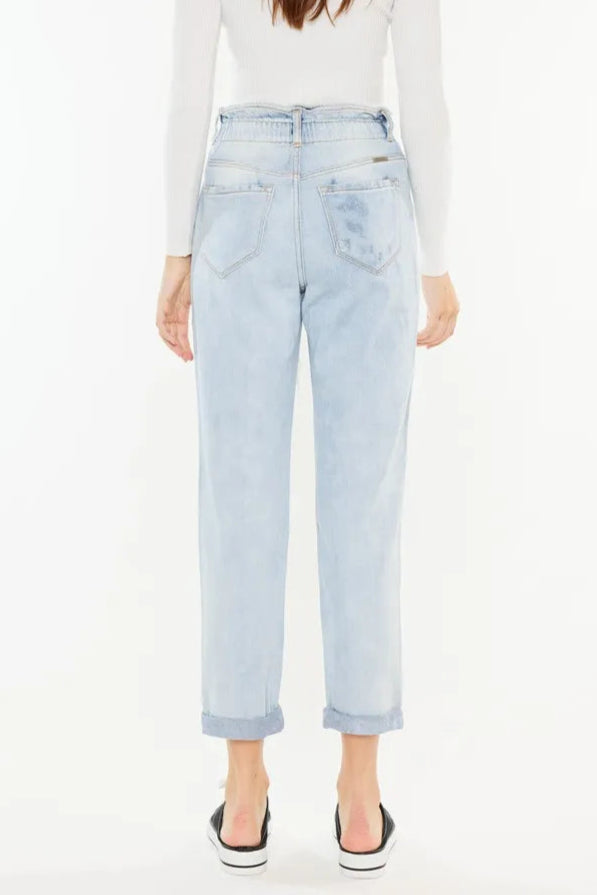 Kancan Open Pack Paperbag Mom Jeans-Denim-Krush Kandy, Women's Online Fashion Boutique Located in Phoenix, Arizona (Scottsdale Area)