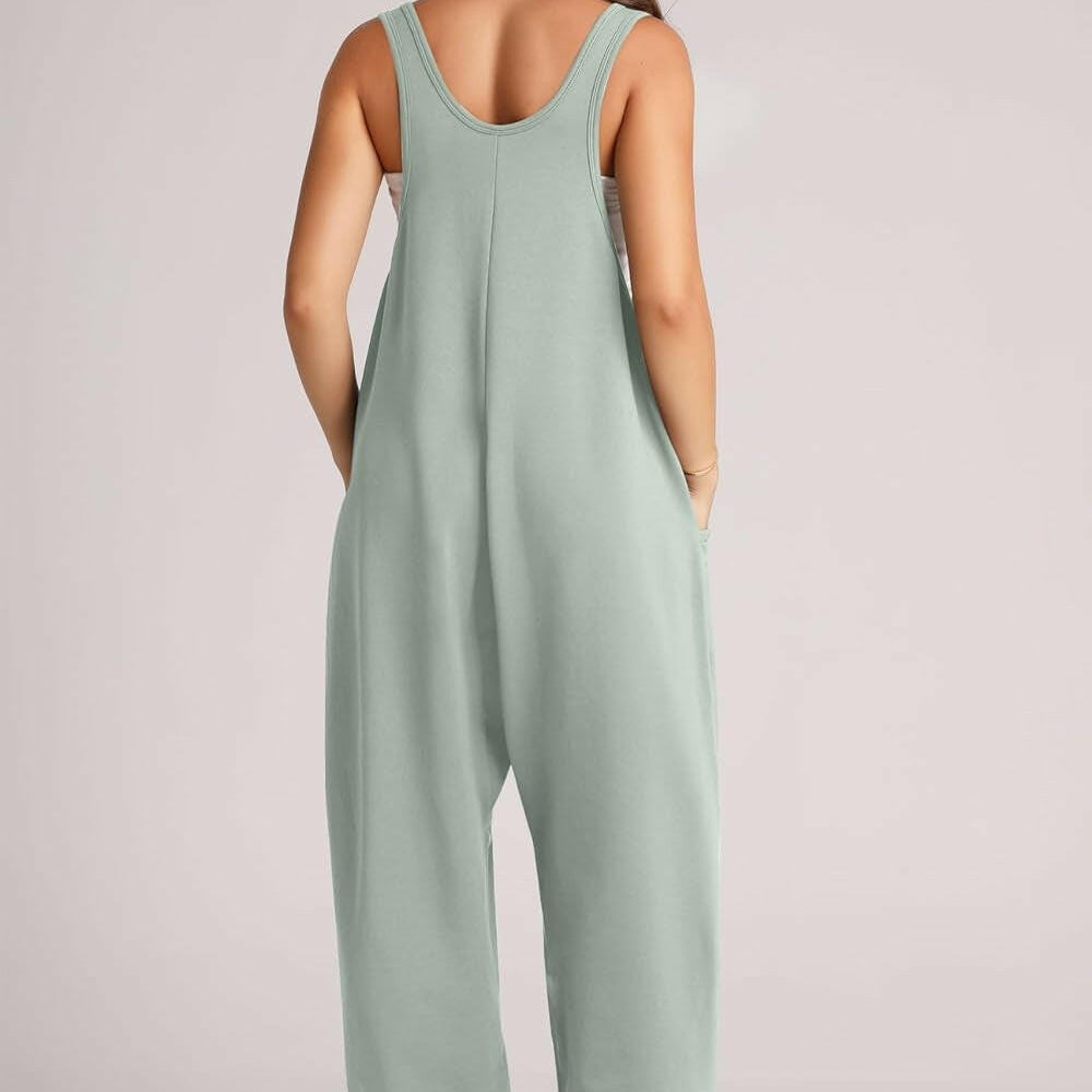 Lovelet Wide Strap Jumpsuit with Pockets-Krush Kandy, Women's Online Fashion Boutique Located in Phoenix, Arizona (Scottsdale Area)