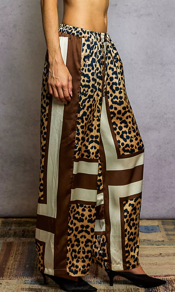 POL Leopard Printed Woven Wide Leg Drawstring Pants-PANTS-Krush Kandy, Women's Online Fashion Boutique Located in Phoenix, Arizona (Scottsdale Area)