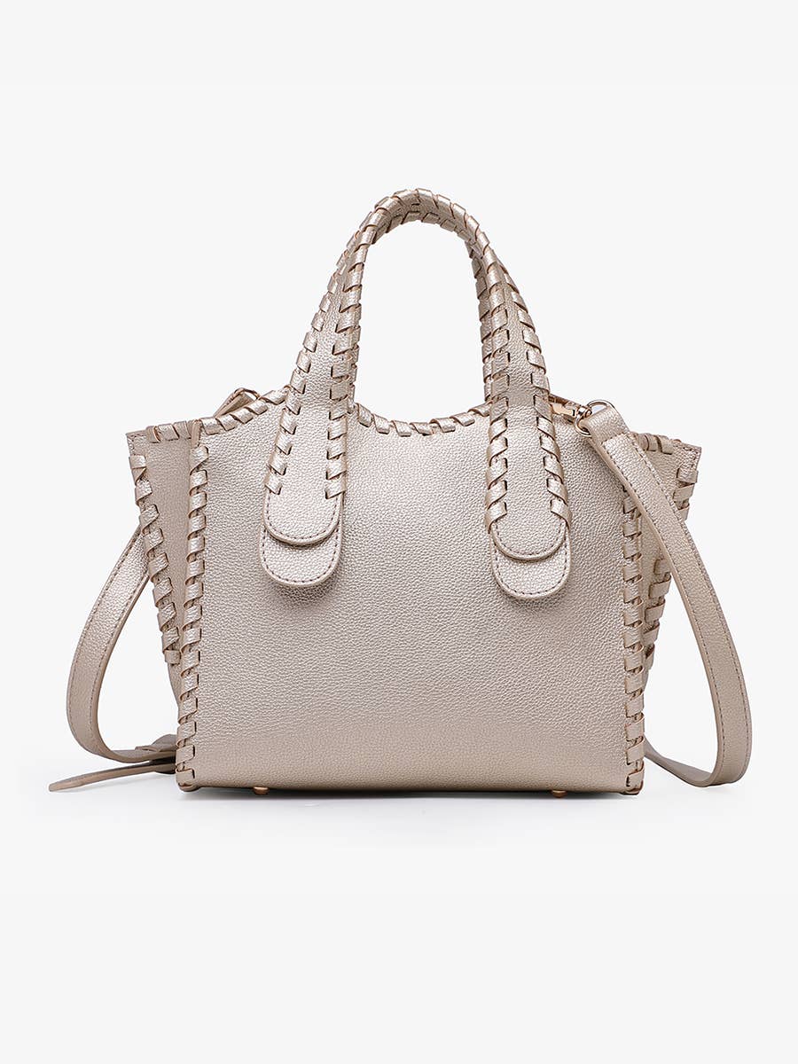 Marla Whipstitch Satchel Tote Bag-handbags-Krush Kandy, Women's Online Fashion Boutique Located in Phoenix, Arizona (Scottsdale Area)