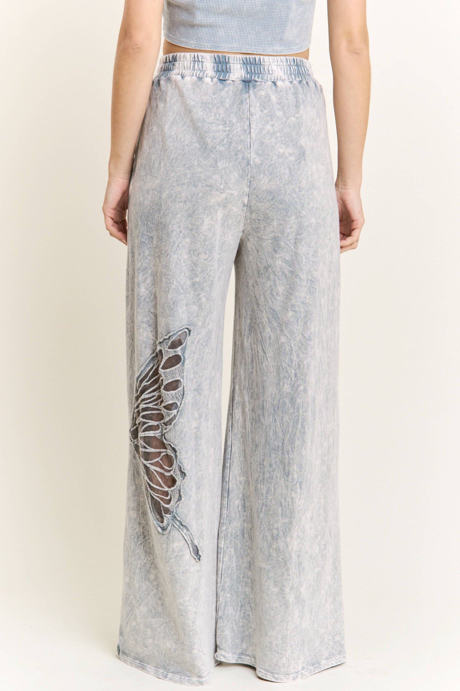 Mineral Wash Butterfly Wide leg Pants-Pants-Krush Kandy, Women's Online Fashion Boutique Located in Phoenix, Arizona (Scottsdale Area)