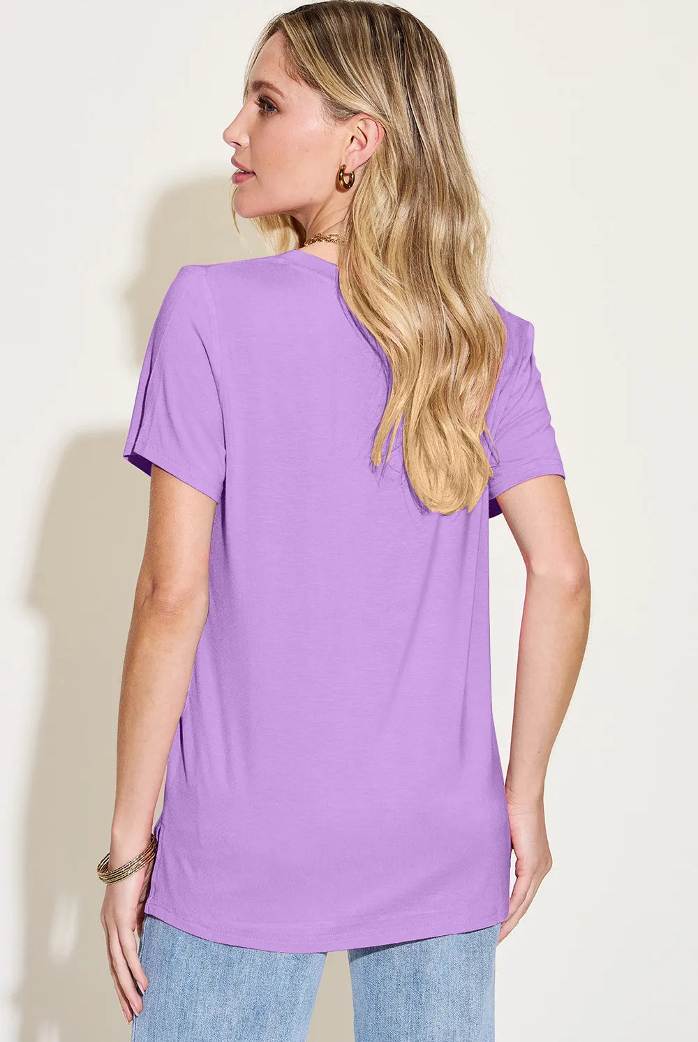 Basic Bae Essential V-Neck Bamboo Top-Tops-Krush Kandy, Women's Online Fashion Boutique Located in Phoenix, Arizona (Scottsdale Area)