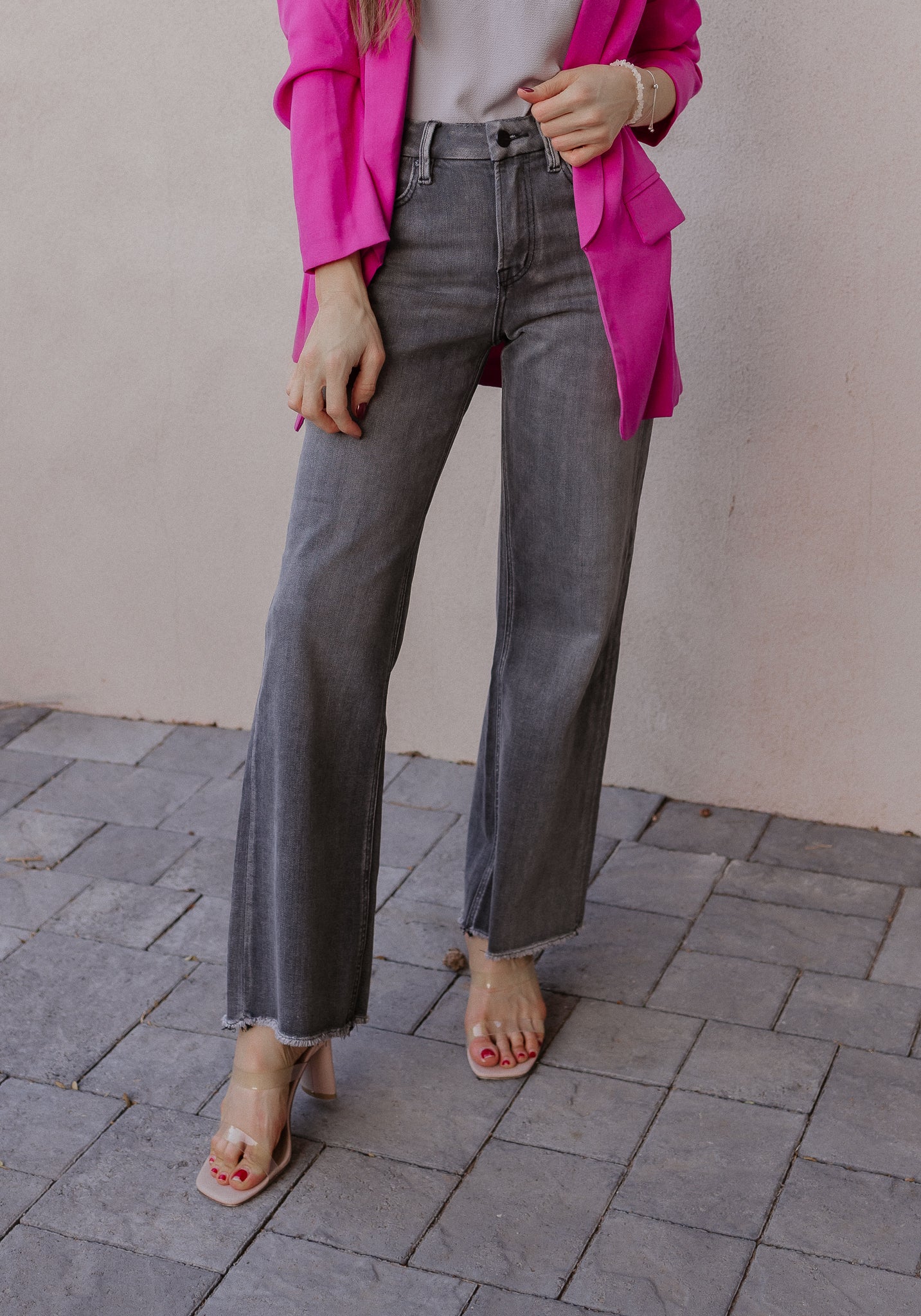 MICA Steel Magnolias Wide Leg Denim Jeans-Jeans-Krush Kandy, Women's Online Fashion Boutique Located in Phoenix, Arizona (Scottsdale Area)