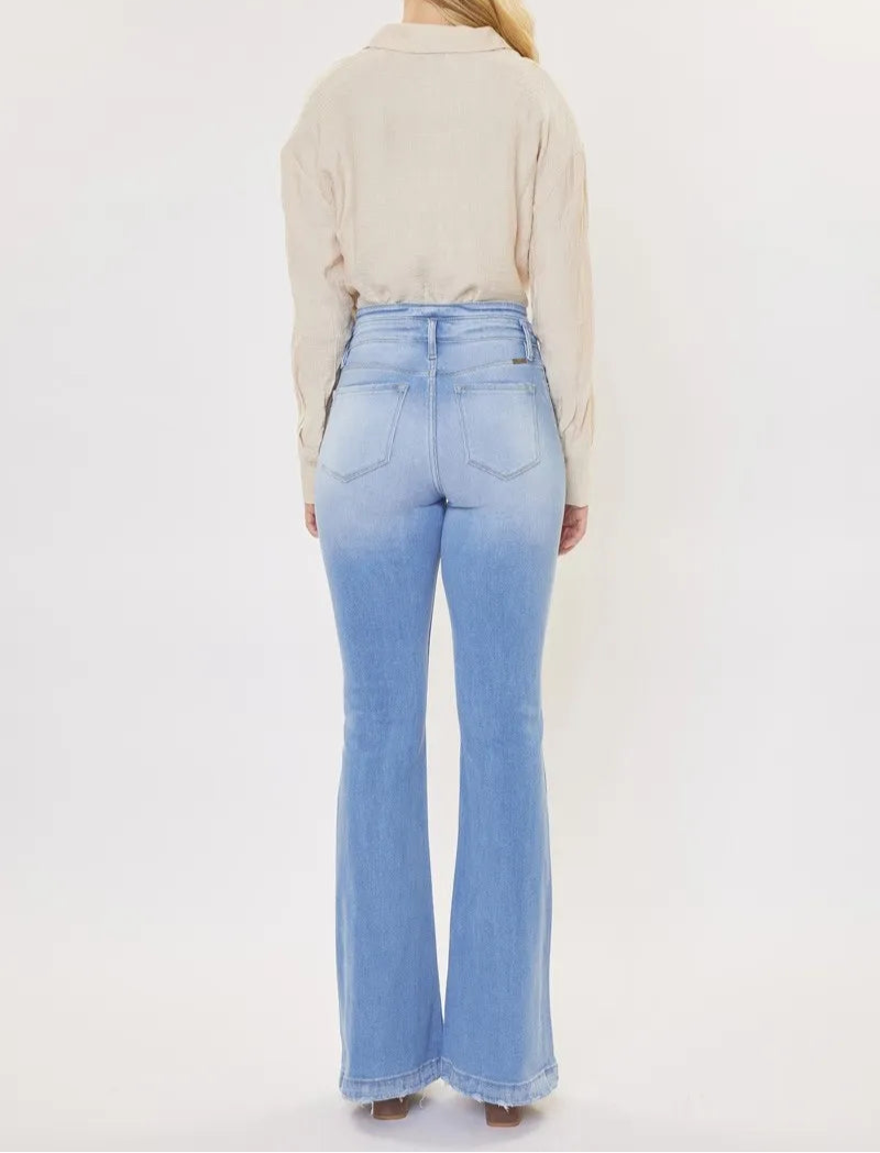 Kancan Curvy High Rise Flare Jeans-Denim-Krush Kandy, Women's Online Fashion Boutique Located in Phoenix, Arizona (Scottsdale Area)