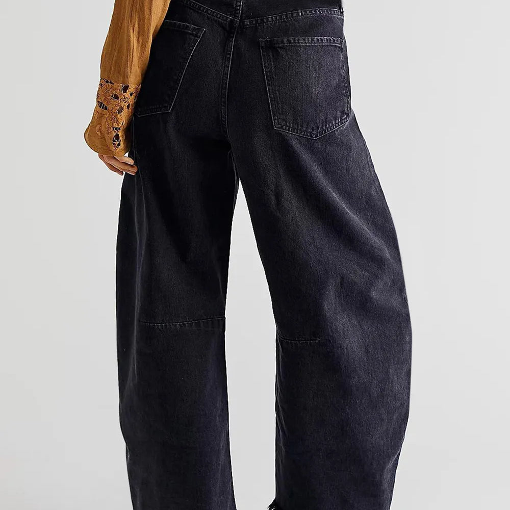 Raw Hem Wide Leg Jeans with Pockets-Jeans-Krush Kandy, Women's Online Fashion Boutique Located in Phoenix, Arizona (Scottsdale Area)