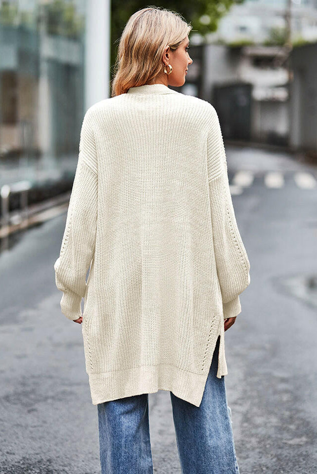 Long Sleeve Waffle-Knit Cardigan-Krush Kandy, Women's Online Fashion Boutique Located in Phoenix, Arizona (Scottsdale Area)