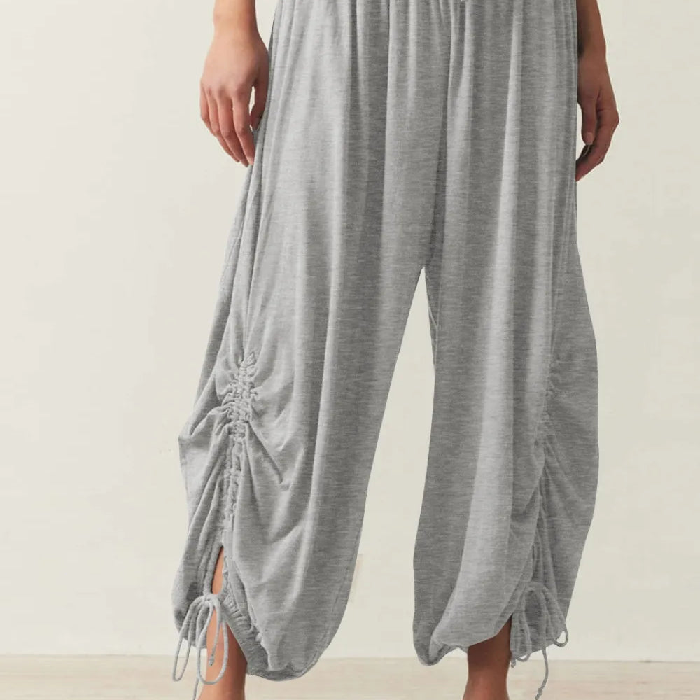 Drawstring Ruched Pants-Krush Kandy, Women's Online Fashion Boutique Located in Phoenix, Arizona (Scottsdale Area)