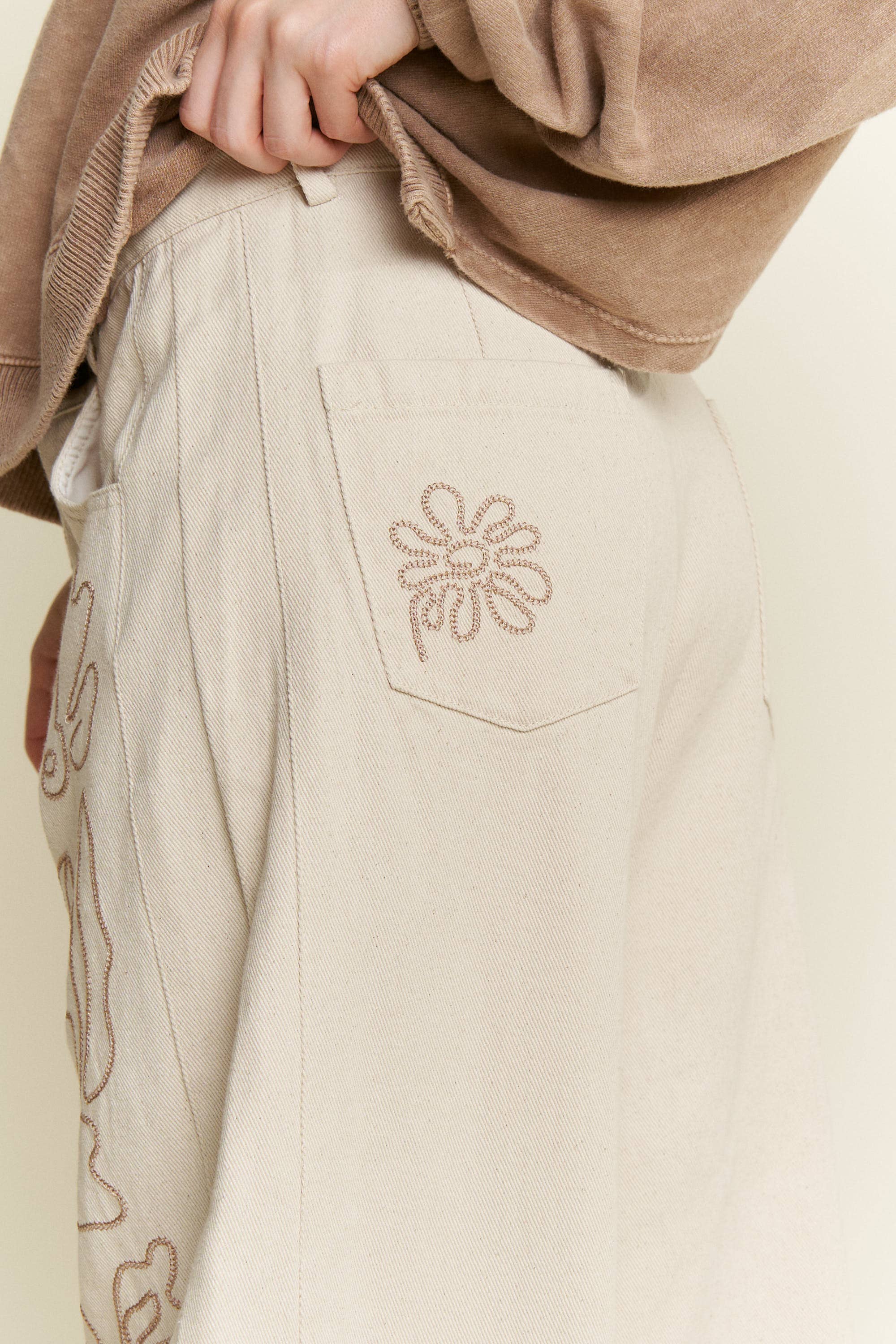 Floral Embroidered Twill Straight Western Jeans-Jeans-Krush Kandy, Women's Online Fashion Boutique Located in Phoenix, Arizona (Scottsdale Area)