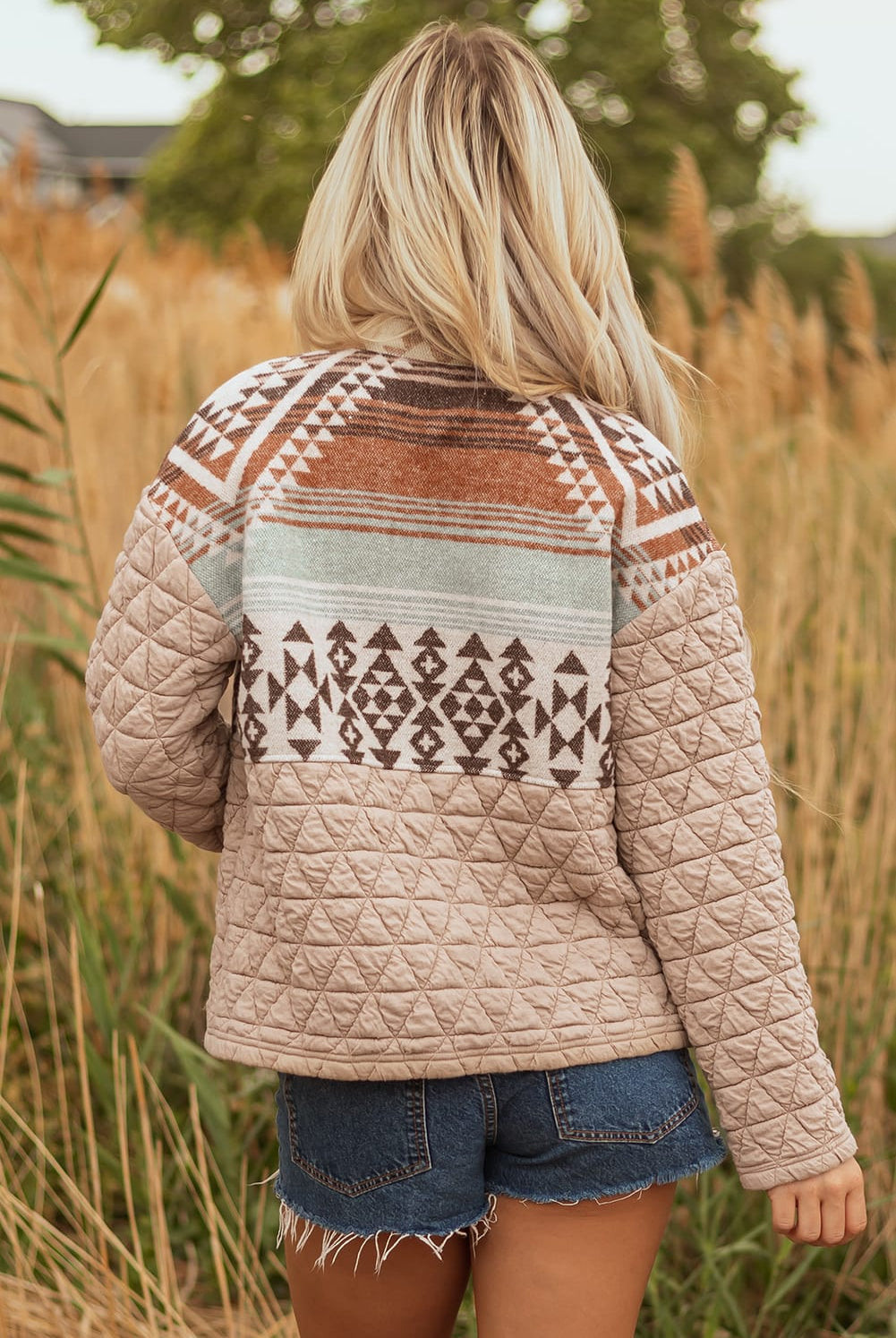 Western Quilted Aztec Jacket-Jacket-Krush Kandy, Women's Online Fashion Boutique Located in Phoenix, Arizona (Scottsdale Area)