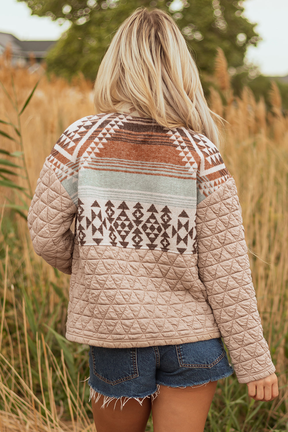 Western Quilted Aztec Jacket-Jacket-Krush Kandy, Women's Online Fashion Boutique Located in Phoenix, Arizona (Scottsdale Area)
