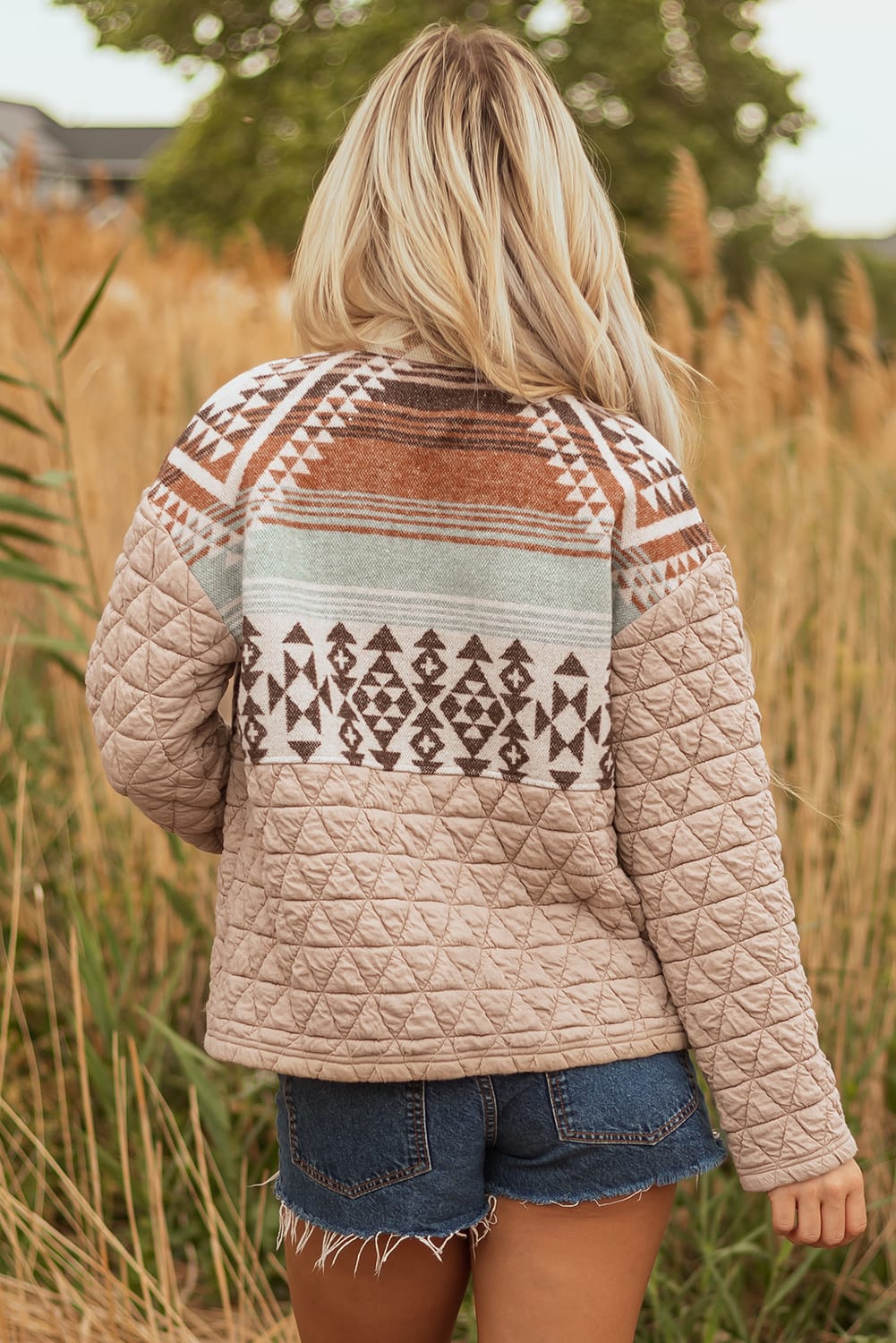 Western Quilted Aztec Jacket-Jacket-Krush Kandy, Women's Online Fashion Boutique Located in Phoenix, Arizona (Scottsdale Area)