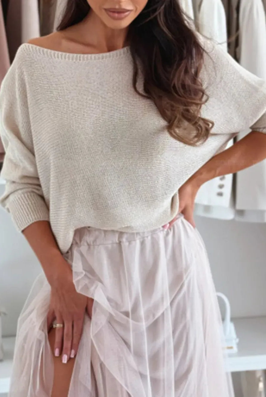 Bow Back Boat Neck Batwing Sleeve Sweater-Krush Kandy, Women's Online Fashion Boutique Located in Phoenix, Arizona (Scottsdale Area)