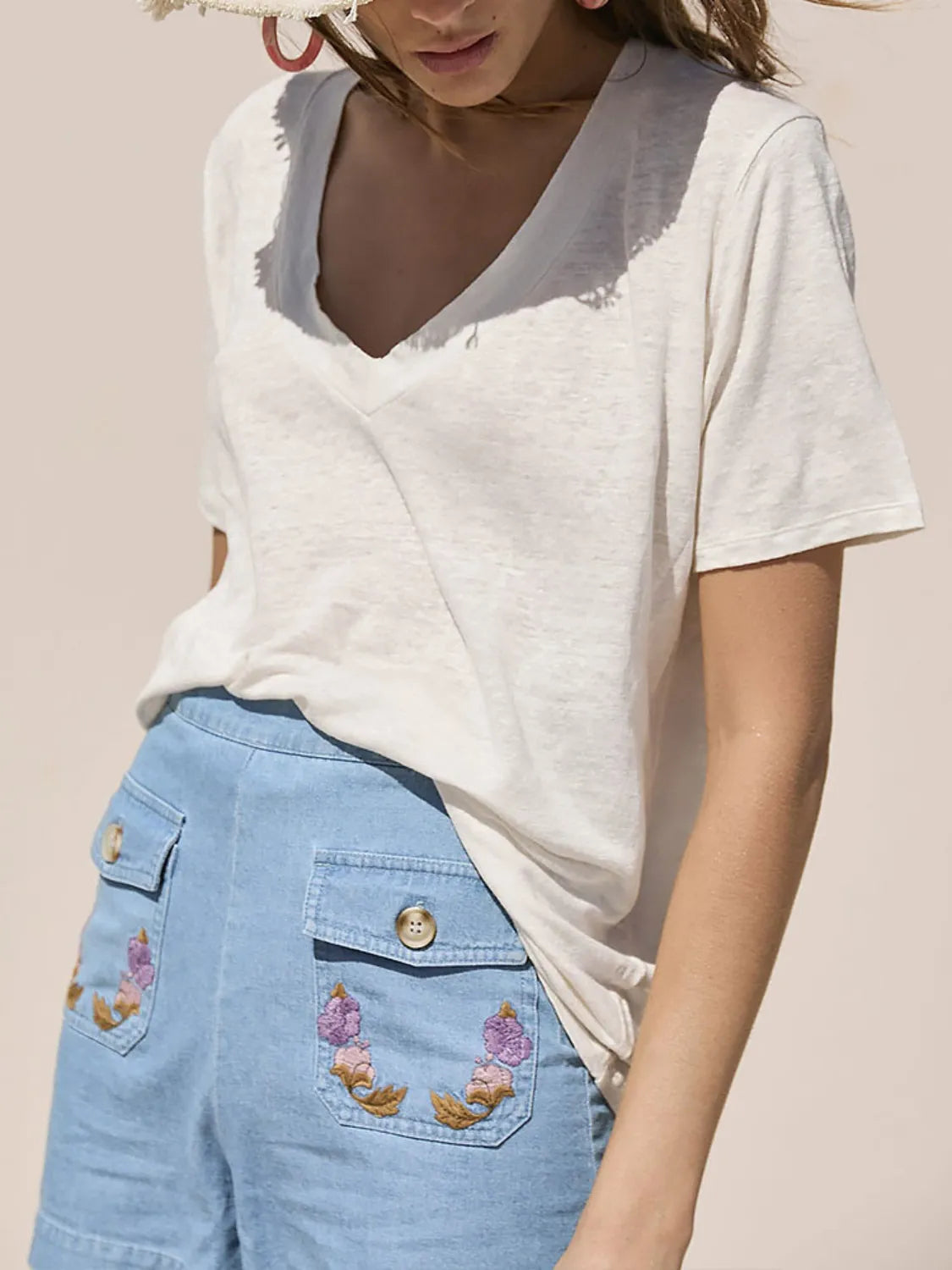 Essential V-Neck Basic Tee-Krush Kandy, Women's Online Fashion Boutique Located in Phoenix, Arizona (Scottsdale Area)