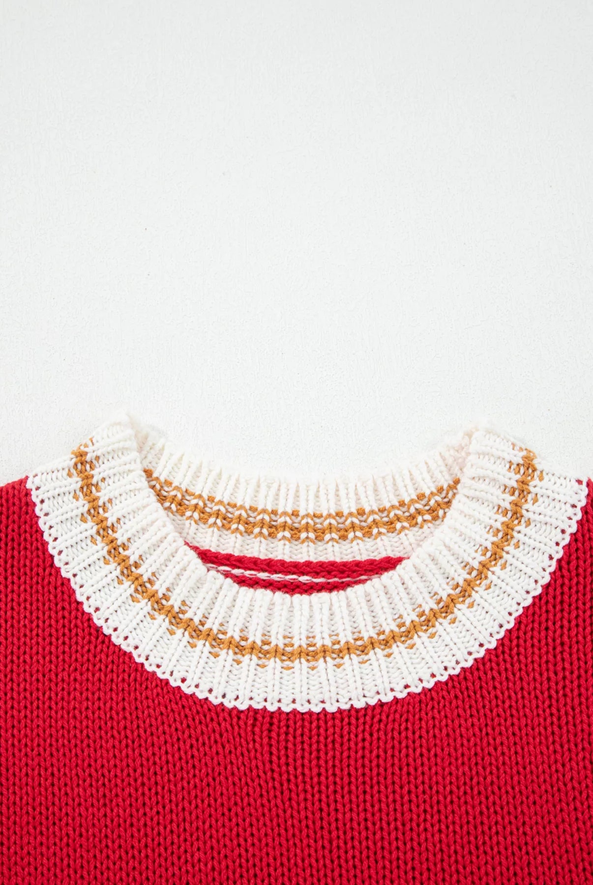 MERRY Contrast Edge Drop Shoulder Christmas Sweater-Krush Kandy, Women's Online Fashion Boutique Located in Phoenix, Arizona (Scottsdale Area)