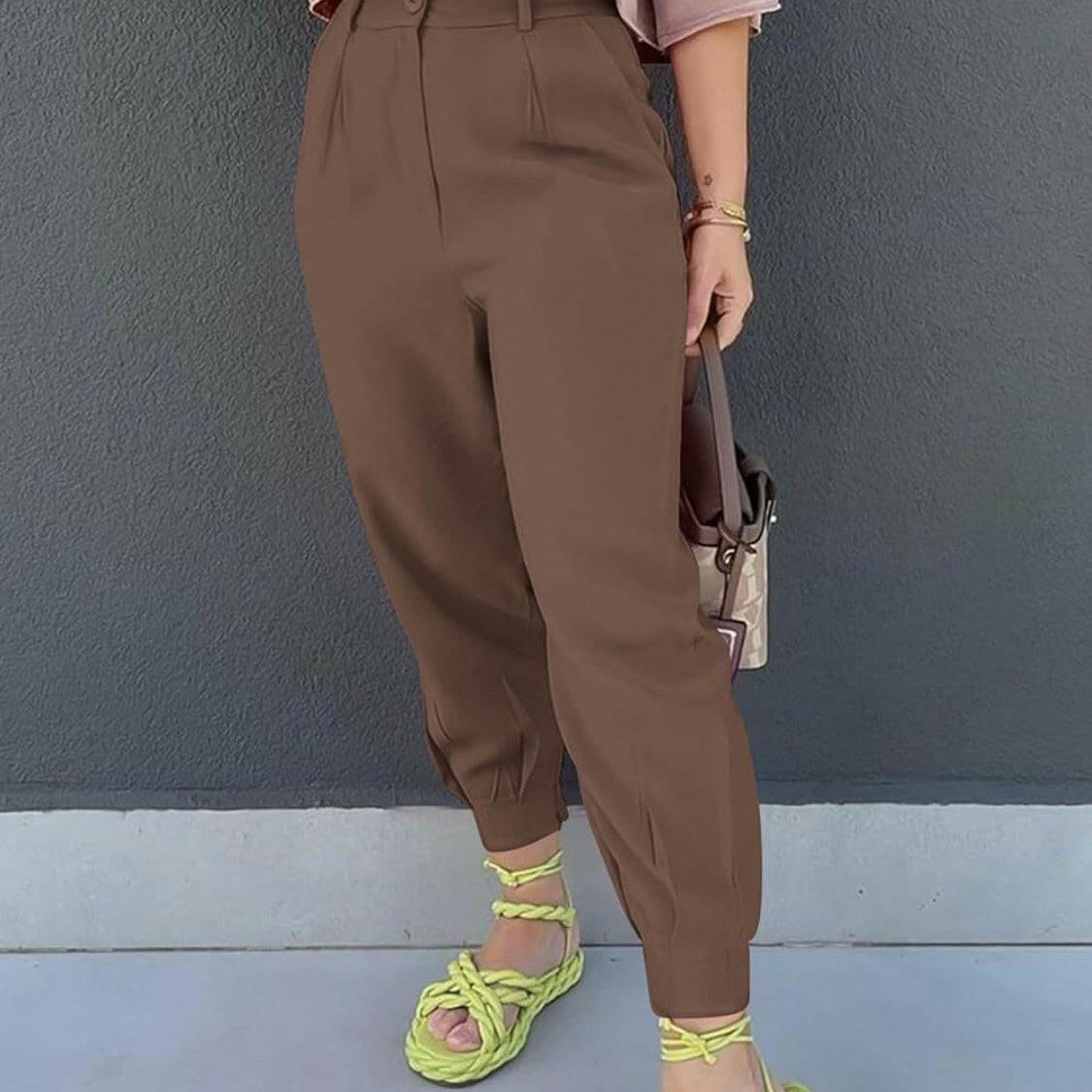 High Waist Cropped Pants-Krush Kandy, Women's Online Fashion Boutique Located in Phoenix, Arizona (Scottsdale Area)