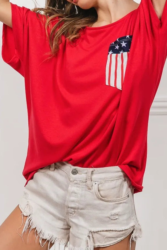 BiBi French Terry With Front Pocket Dolman Sleeves Top-Tops-Krush Kandy, Women's Online Fashion Boutique Located in Phoenix, Arizona (Scottsdale Area)