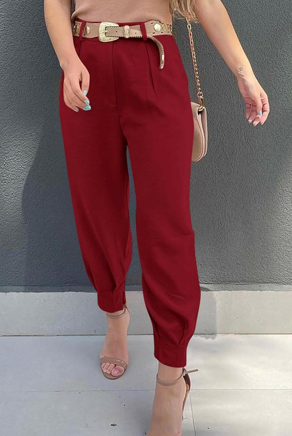 High Waist Cropped Pants-Krush Kandy, Women's Online Fashion Boutique Located in Phoenix, Arizona (Scottsdale Area)